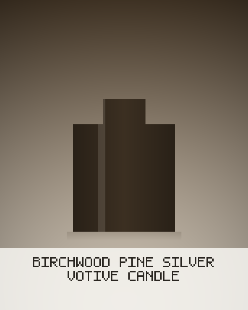 Birchwood Pine Silver Votive Candle