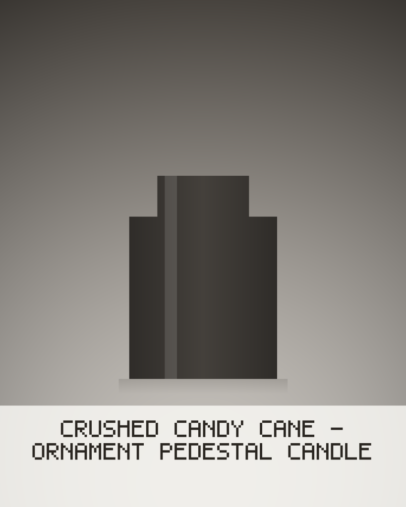 Crushed Candy Cane - Ornament Pedestal Candle