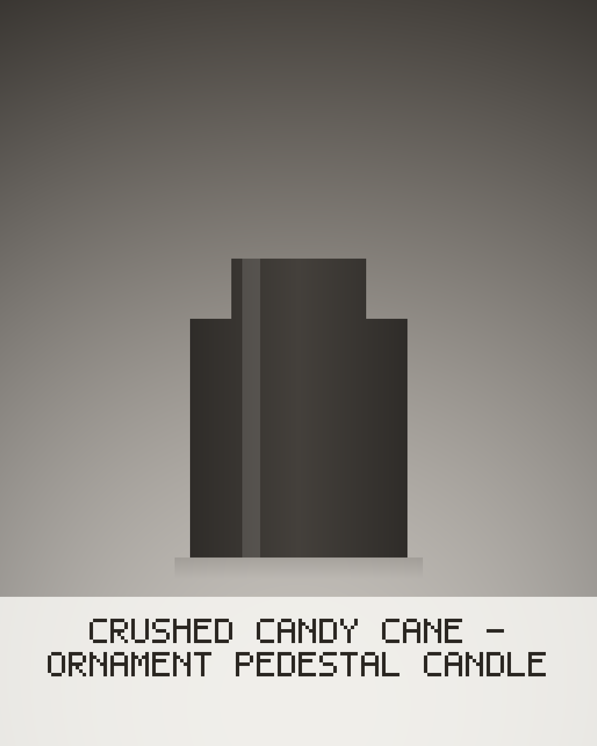 Crushed Candy Cane - Ornament Pedestal Candle