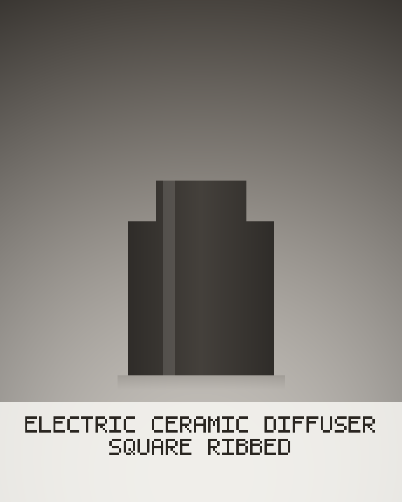 Electric Ceramic Diffuser Square Ribbed