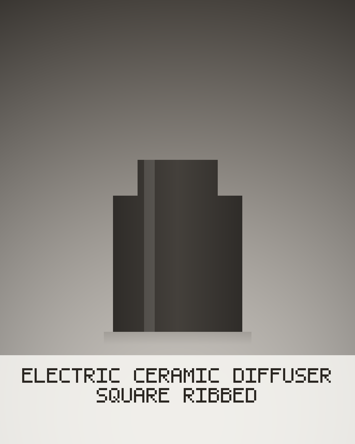 Electric Ceramic Diffuser Square Ribbed