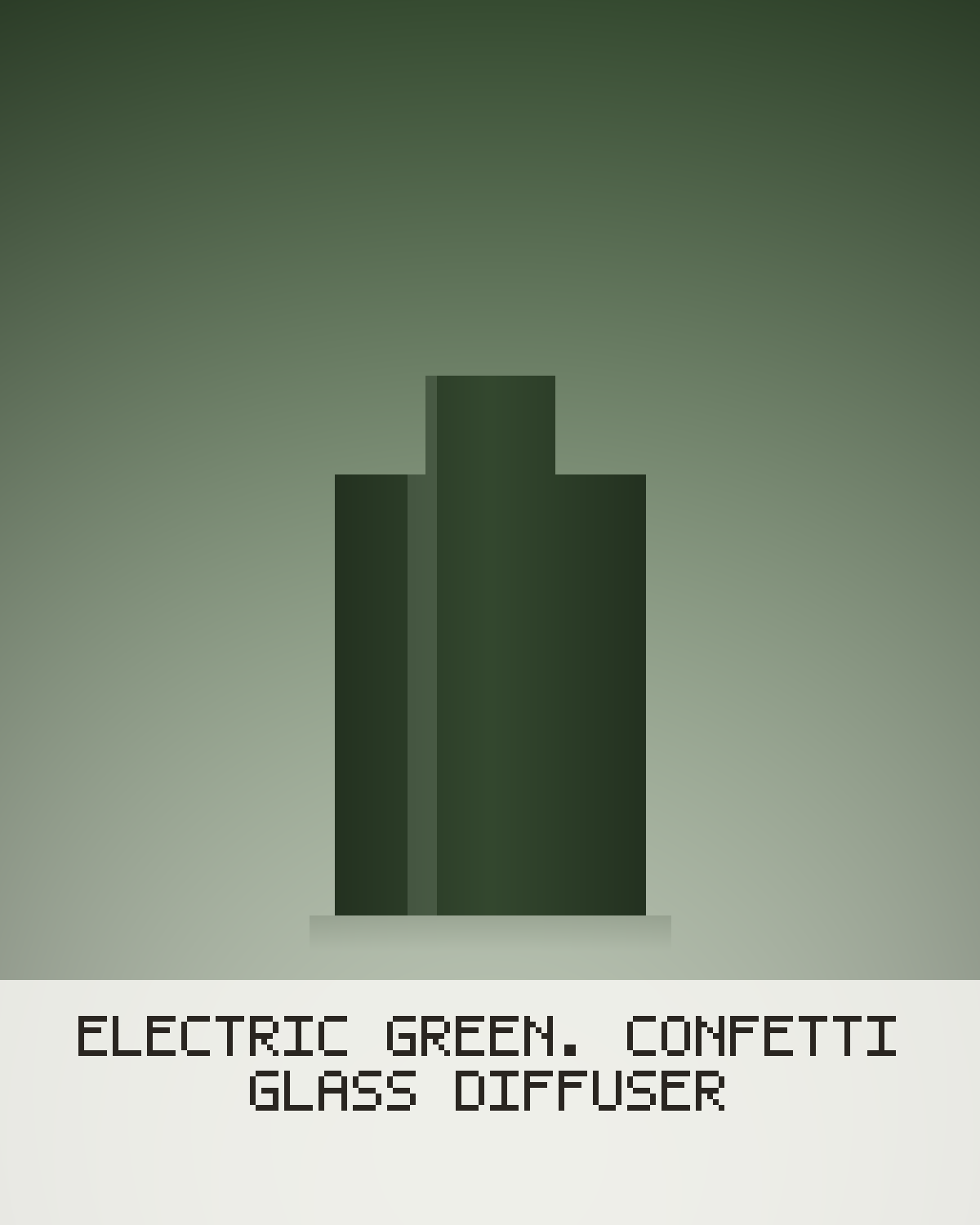 Electric Green, Confetti Glass Diffuser