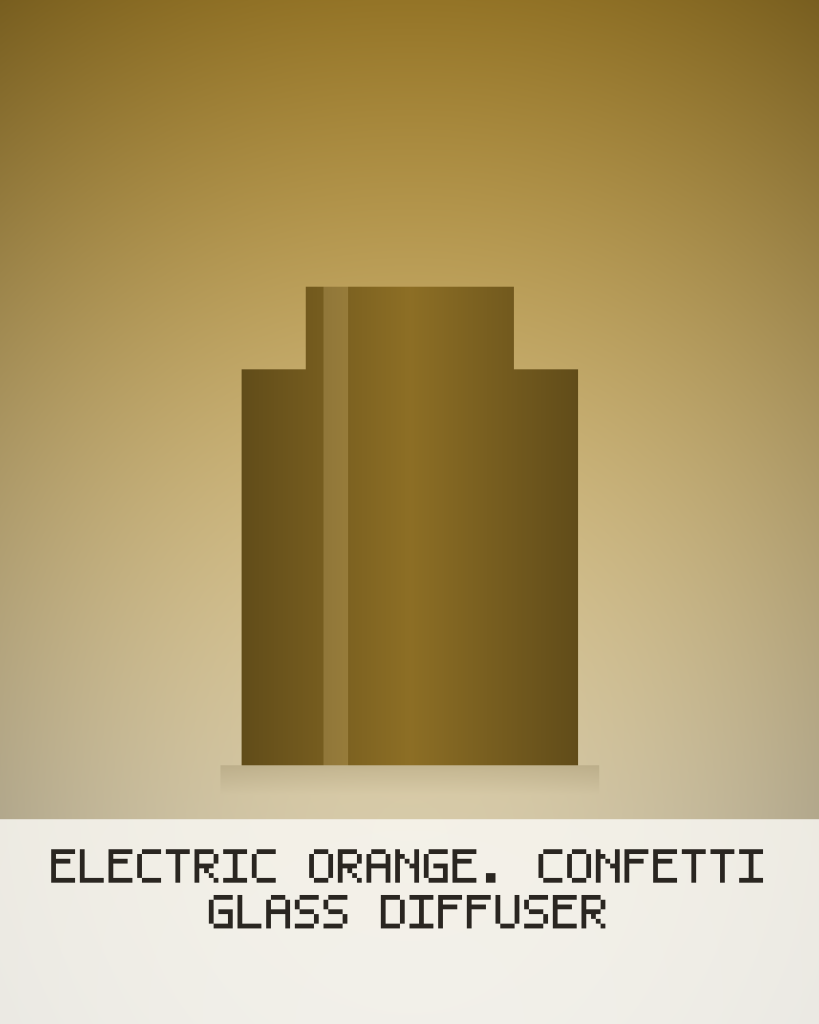 Electric Orange, Confetti Glass Diffuser