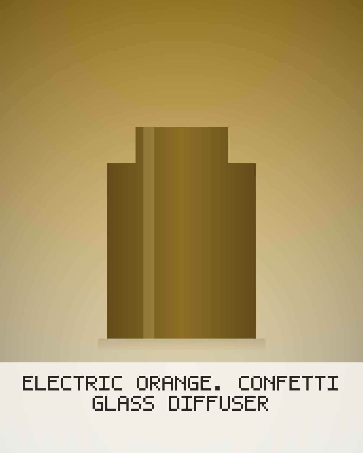 Electric Orange, Confetti Glass Diffuser