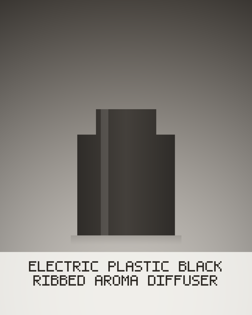 Electric Plastic Black Ribbed Aroma Diffuser