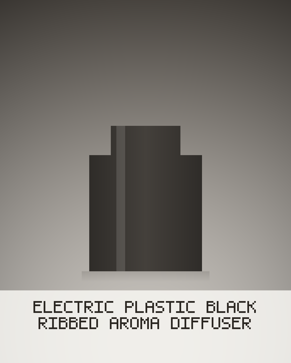 Electric Plastic Black Ribbed Aroma Diffuser