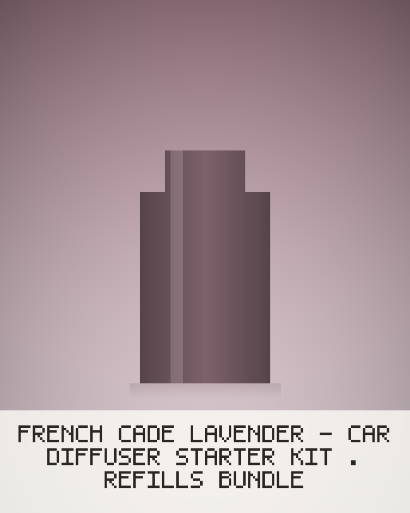 French Cade Lavender - Car Diffuser Starter Kit + Refills Bundle