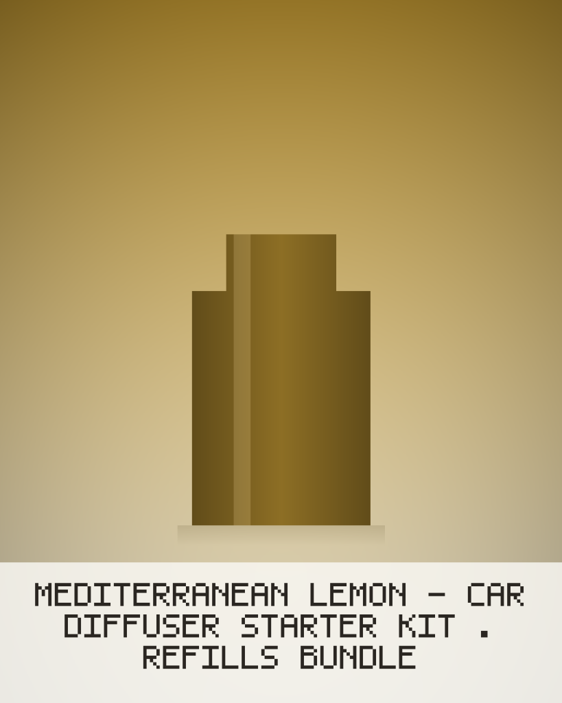 Mediterranean Lemon - Car Diffuser Starter Kit + Refills Bundle