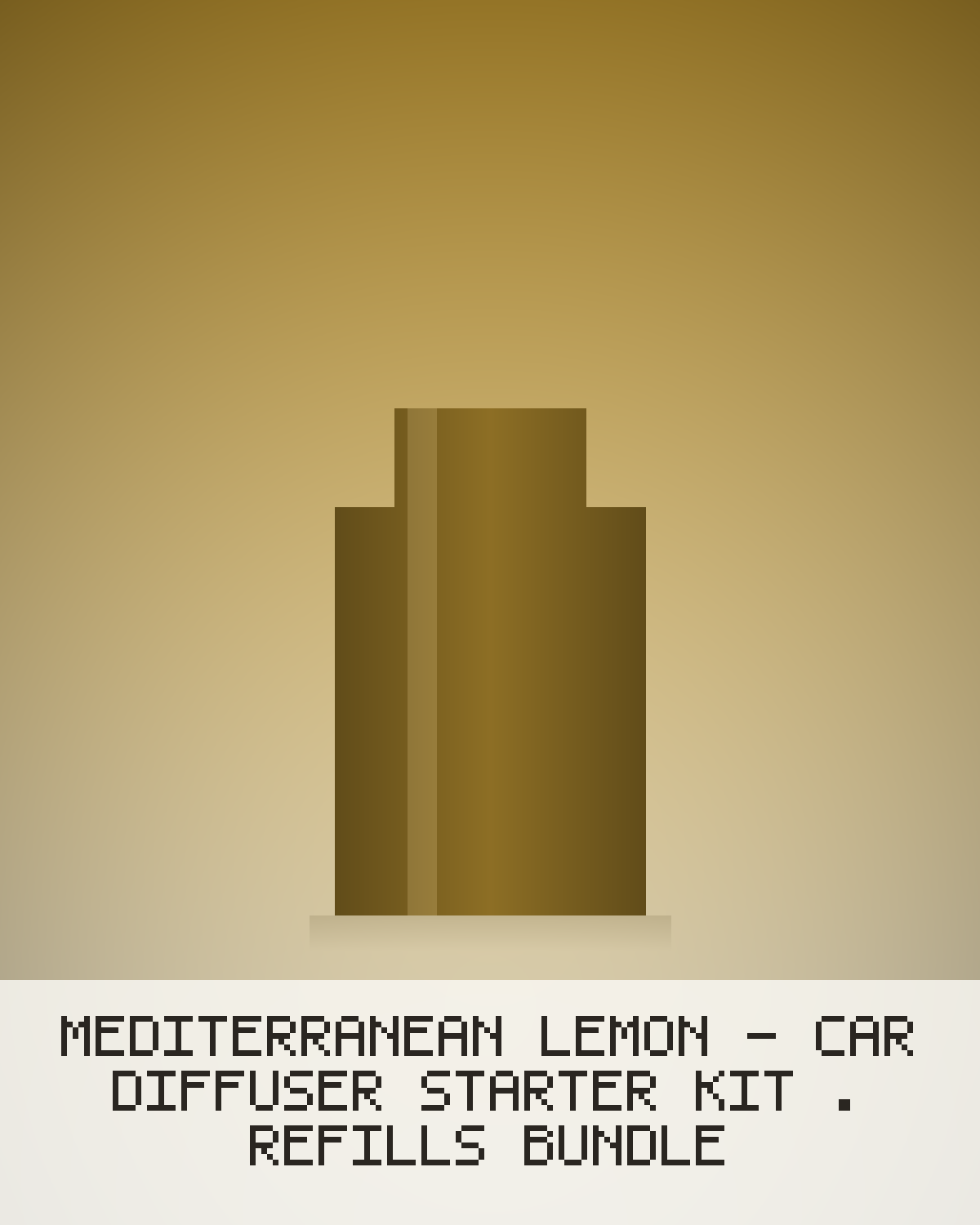 Mediterranean Lemon - Car Diffuser Starter Kit + Refills Bundle