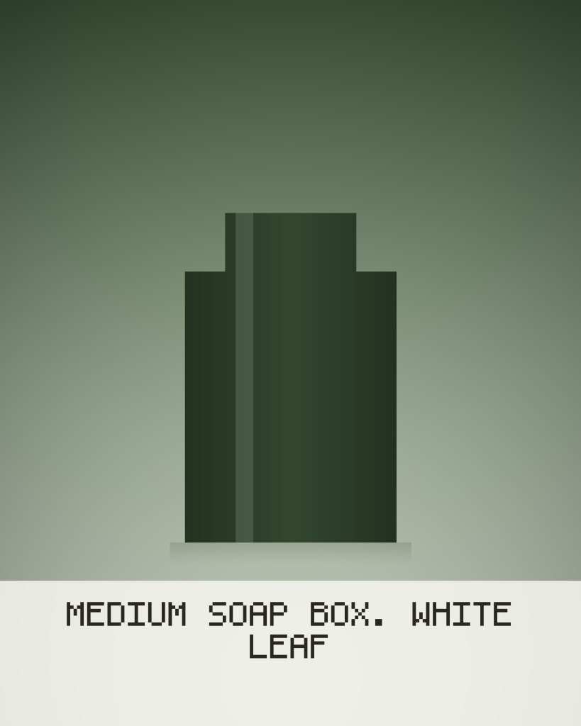 Medium Soap Box: White Leaf