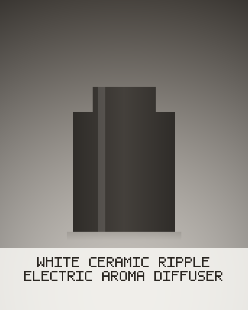 White Ceramic Ripple Electric Aroma Diffuser